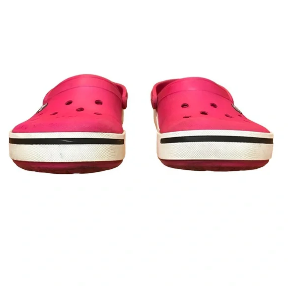Pink Classic Crocs Clogs Mules Perforated Tops Adjustable Backs Slip On Shoes - Picture 6 of 12